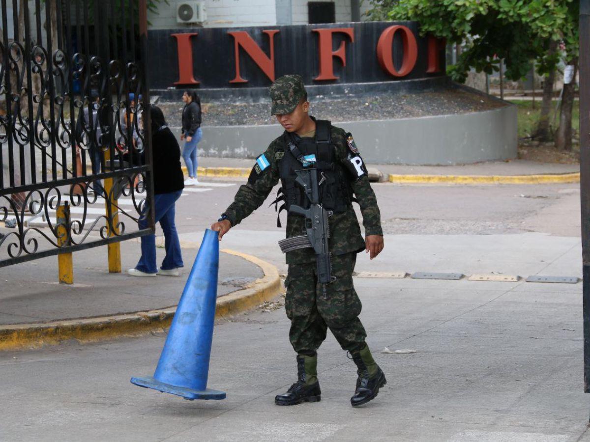 Blindado el CLE en Infop, tras disturbios de colectivos en la madrugada
