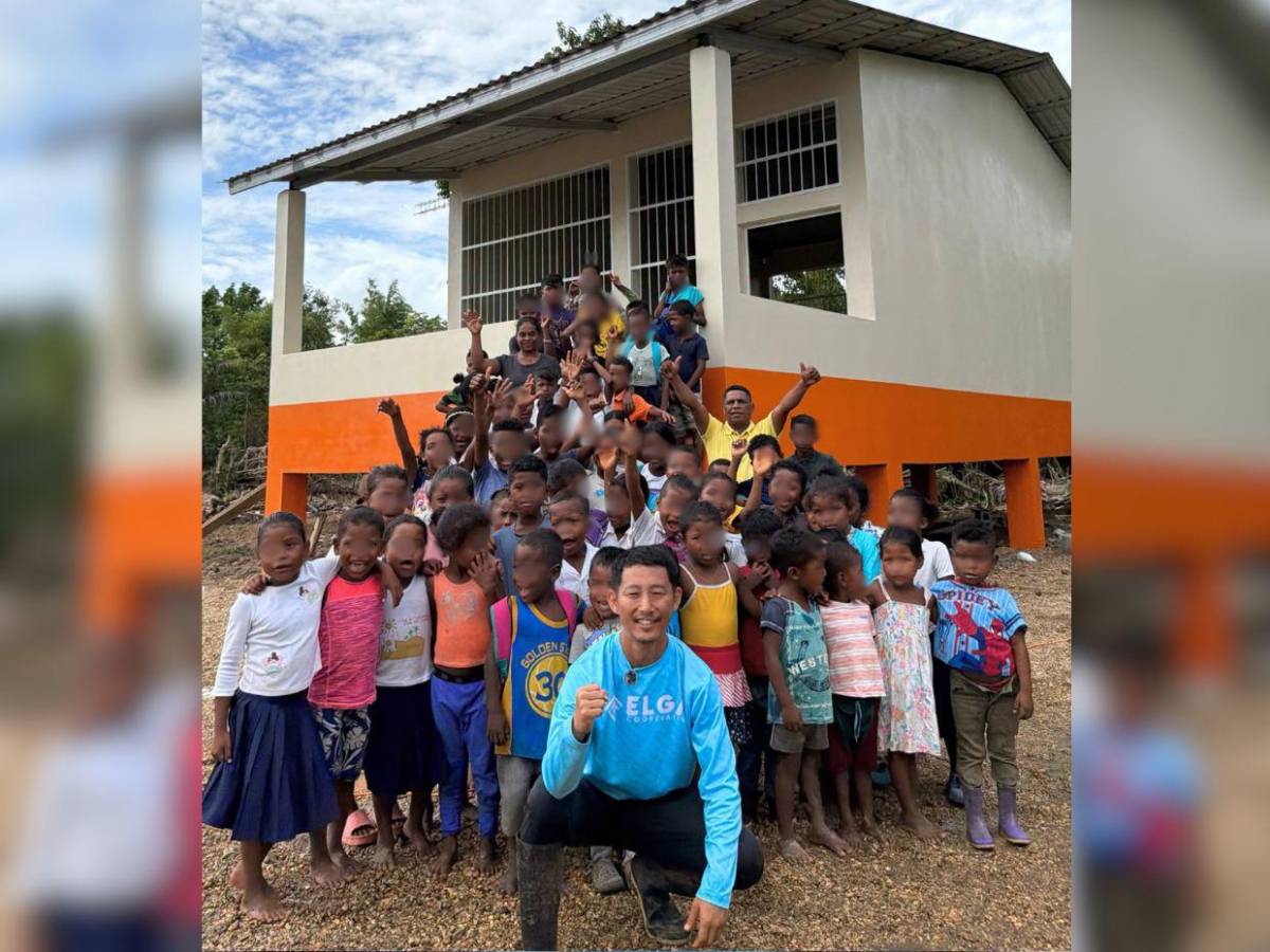 Más de L.1 millón: Shin Fujiyama revela cuánto gastó en construir escuela en Umru, La Mosquitia