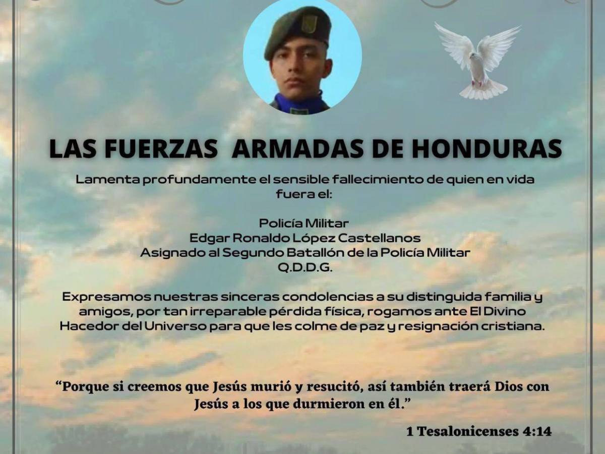 Díganle a mi familia que la amo: últimas palabras de militar antes de morir en Yoro