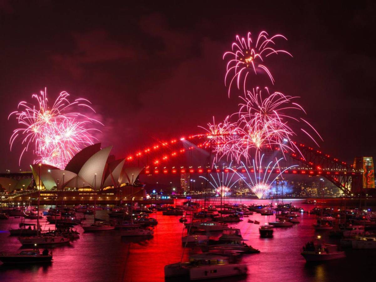 Así fue el espectacular show de luces en Sídney para recibir el 2026