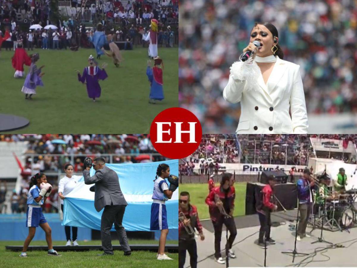 Un espectáculo cultural con artistas y deportistas hondureños se vivió en el Estadio Nacional