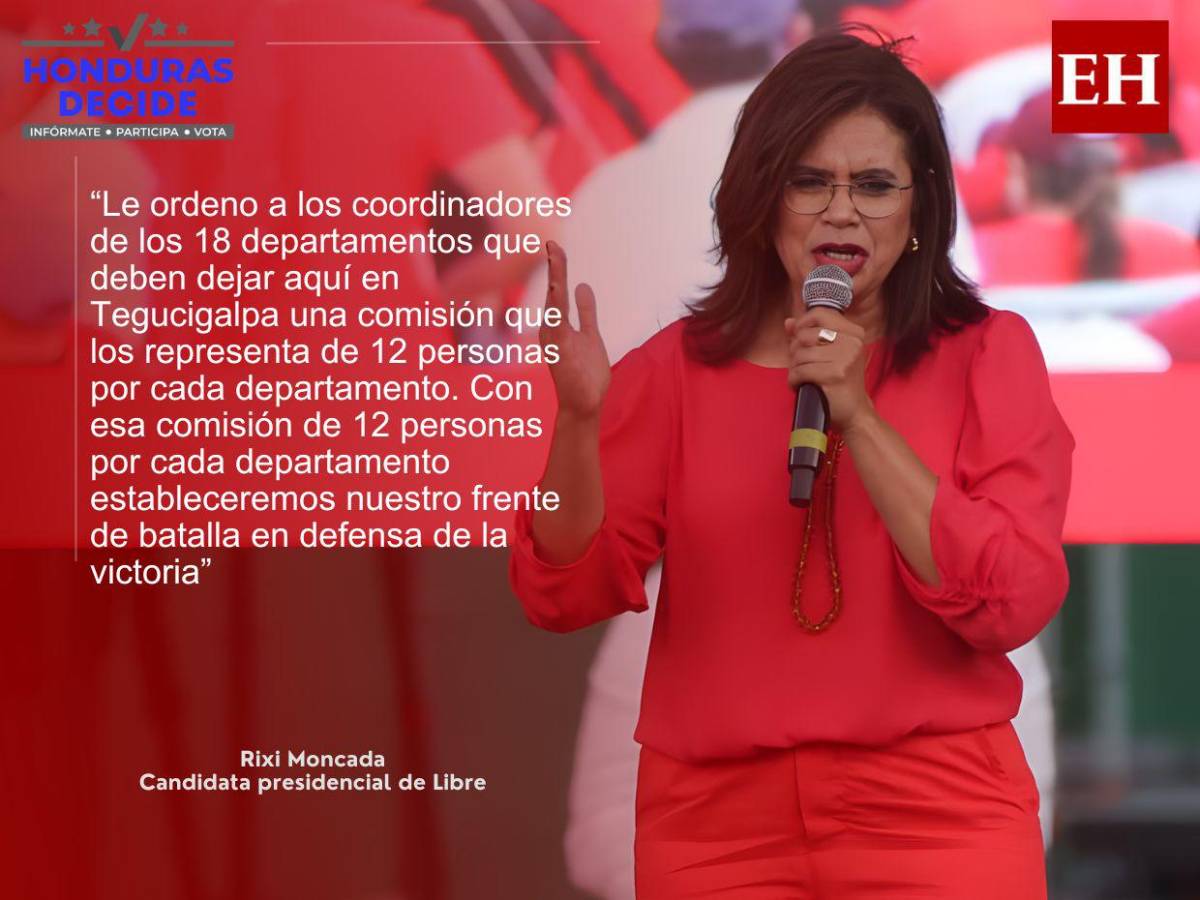 Nasralla y Asfura son los de la narcodictadura: las frases de Rixi Moncada en la Villa Olímpica