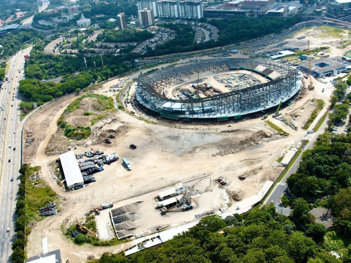 Así va la construcción del estadio más lujoso de Centroamérica en El Salvador