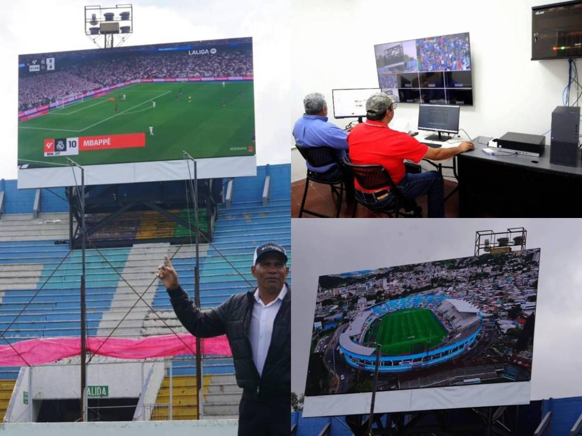 Un lujo total: Así quedó la moderna pantalla gigante en el estadio Nacional de Honduras