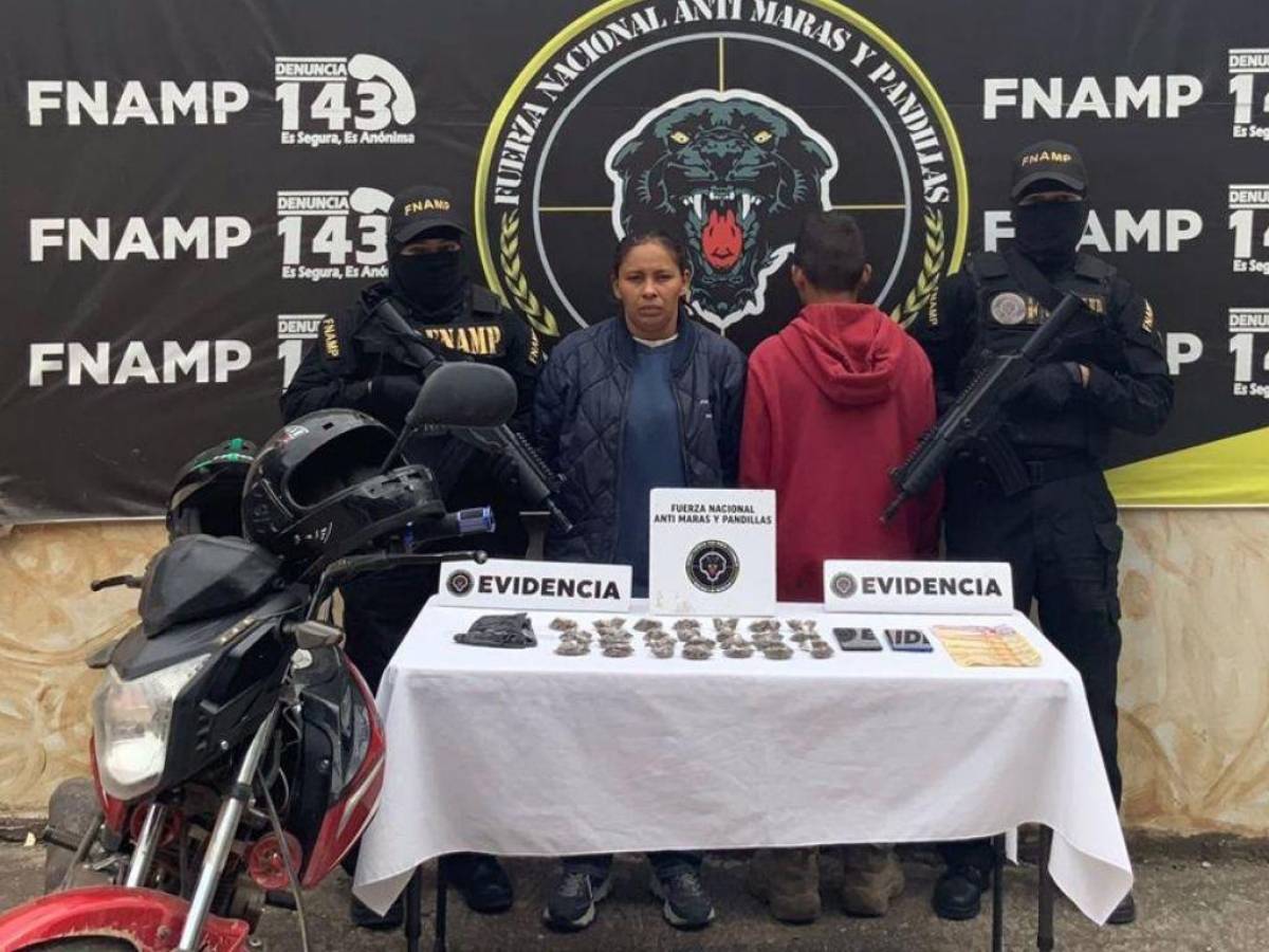 Capturan a dos presuntos distribuidores de droga de la MS-13 en Comayagua