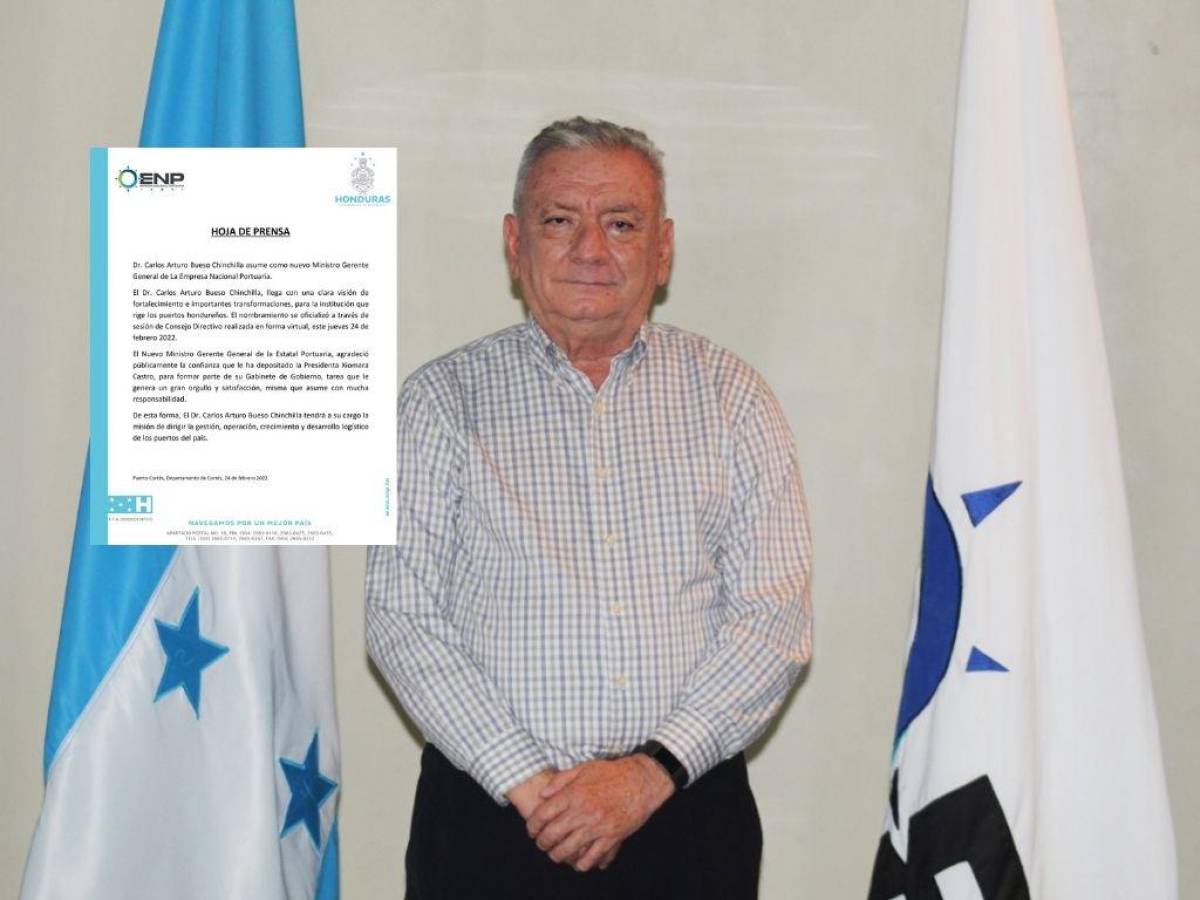 Honduras: Carlos Arturo Bueso asume como gerente general de la Empresa Nacional Portuaria