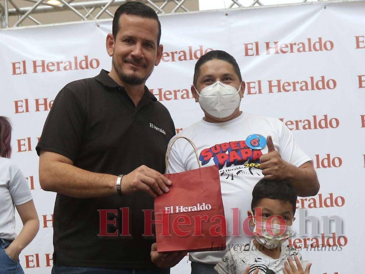 Larry Aguilar y su hijo Larry Caled, en su primera vez en el Súper Papá, lograron el segundo lugar.