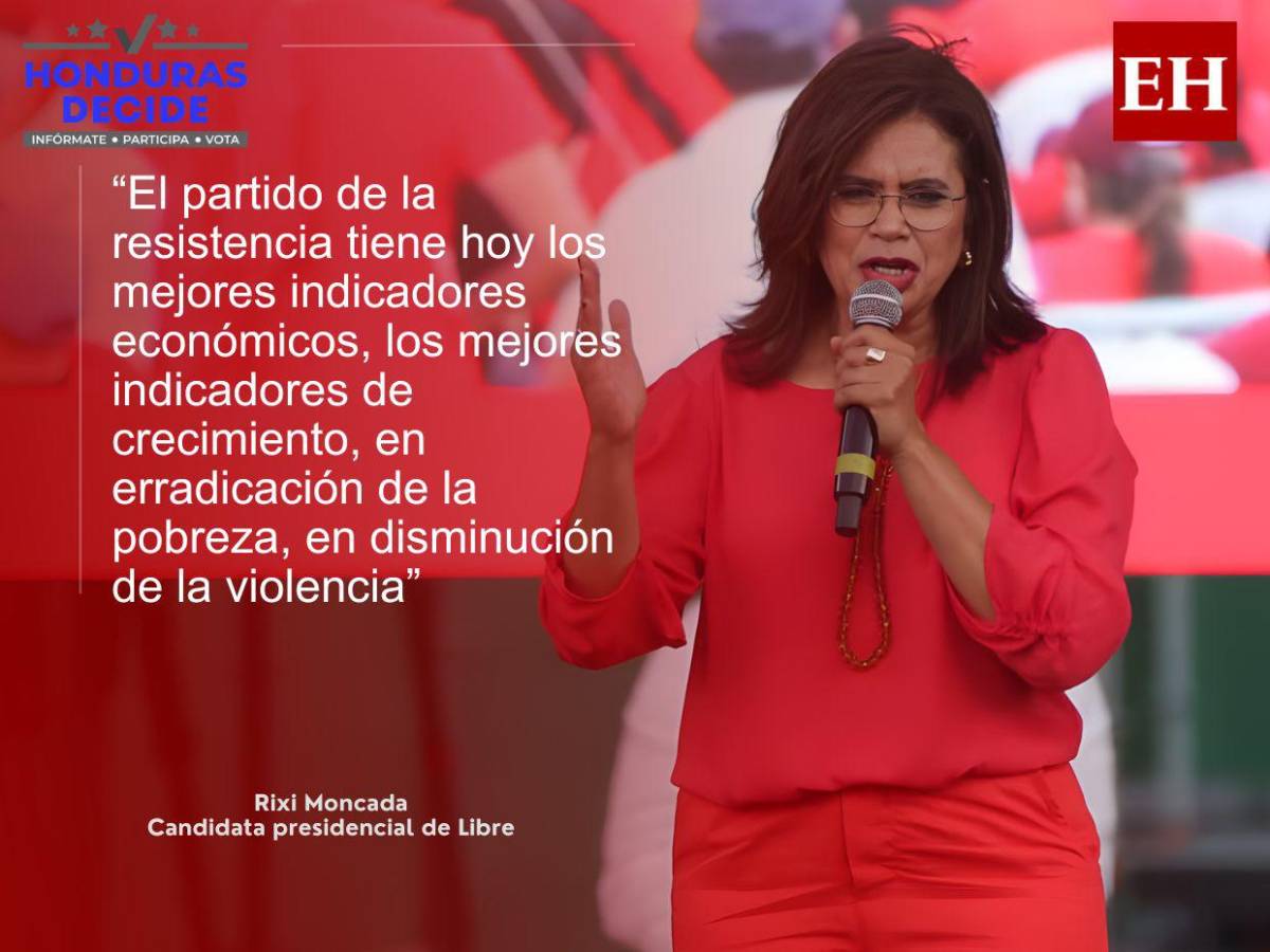 Nasralla y Asfura son los de la narcodictadura: las frases de Rixi Moncada en la Villa Olímpica