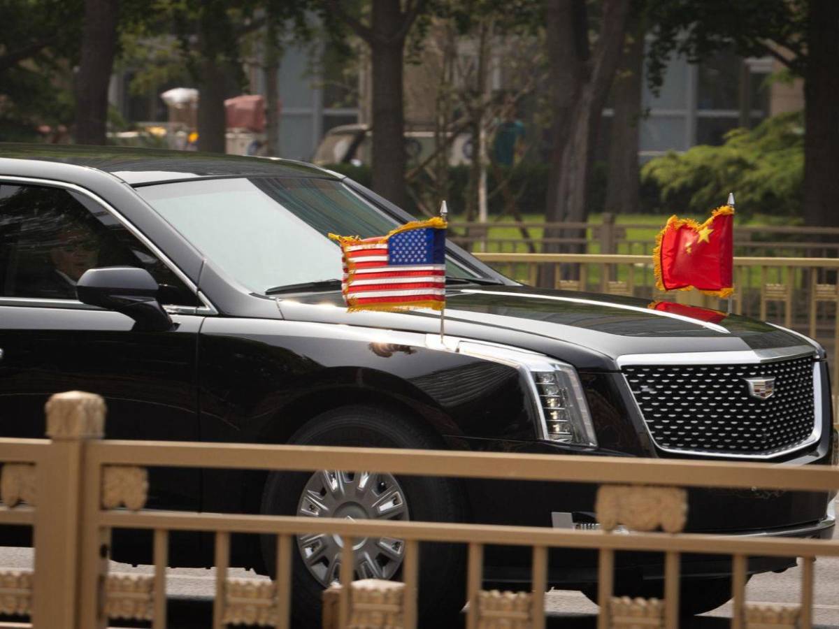Así fue la llegada de Donald Trump al Gran Palacio del Pueblo de Pekín