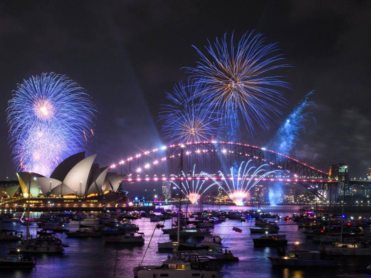 Así fue el espectacular show de luces en Sídney para recibir el 2026