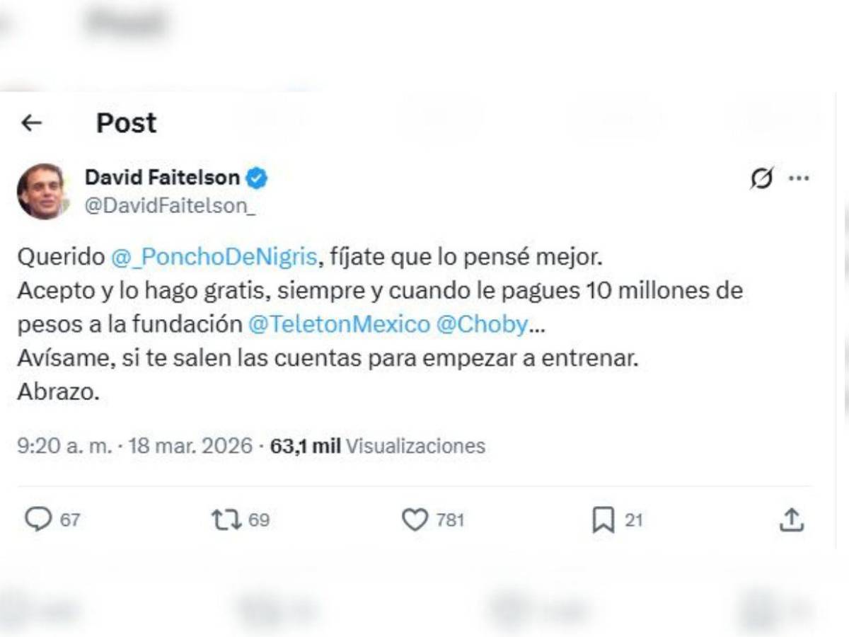 David Faitelson acepta una pelea de boxeo con Cuauhtémoc Blanco, pero con una condición