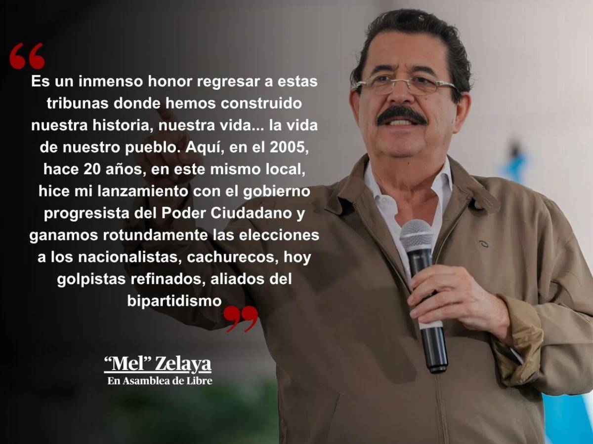 “Se preocupa la oligarquía porque Rixi no se vende: Frases de 'Mel' Zelaya en asamblea “Se preocupa la oligarquía porque Rixi no se vende: Frases de 'Mel' Zelaya en asamblea