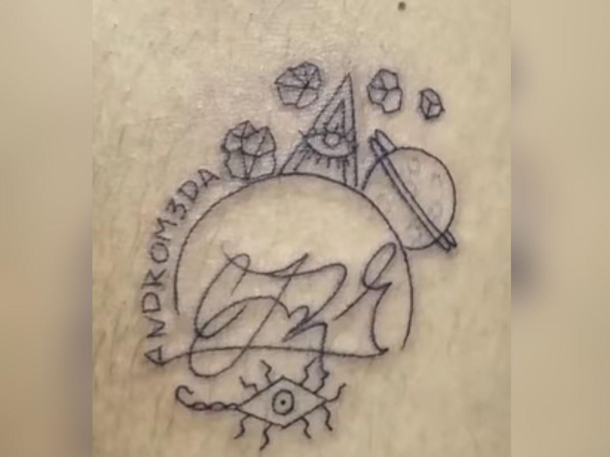 Así quedó el tatuaje en el brazo de la mexicana.