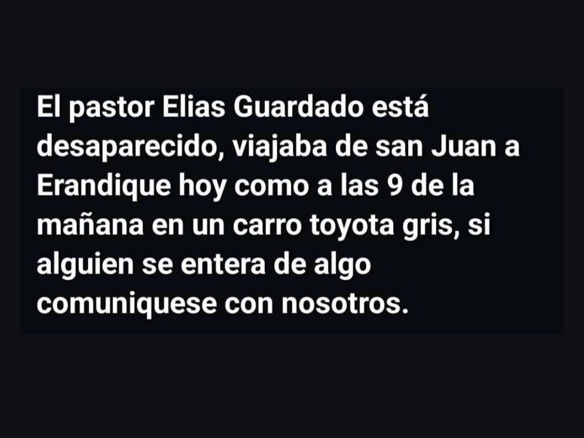 Iba a dejar a un hermano y fue encontrado muerto: crimen del pastor Elías Guardado Iba a dejar a un hermano y fue encontrado muerto: crimen del pastor Elías Guardado