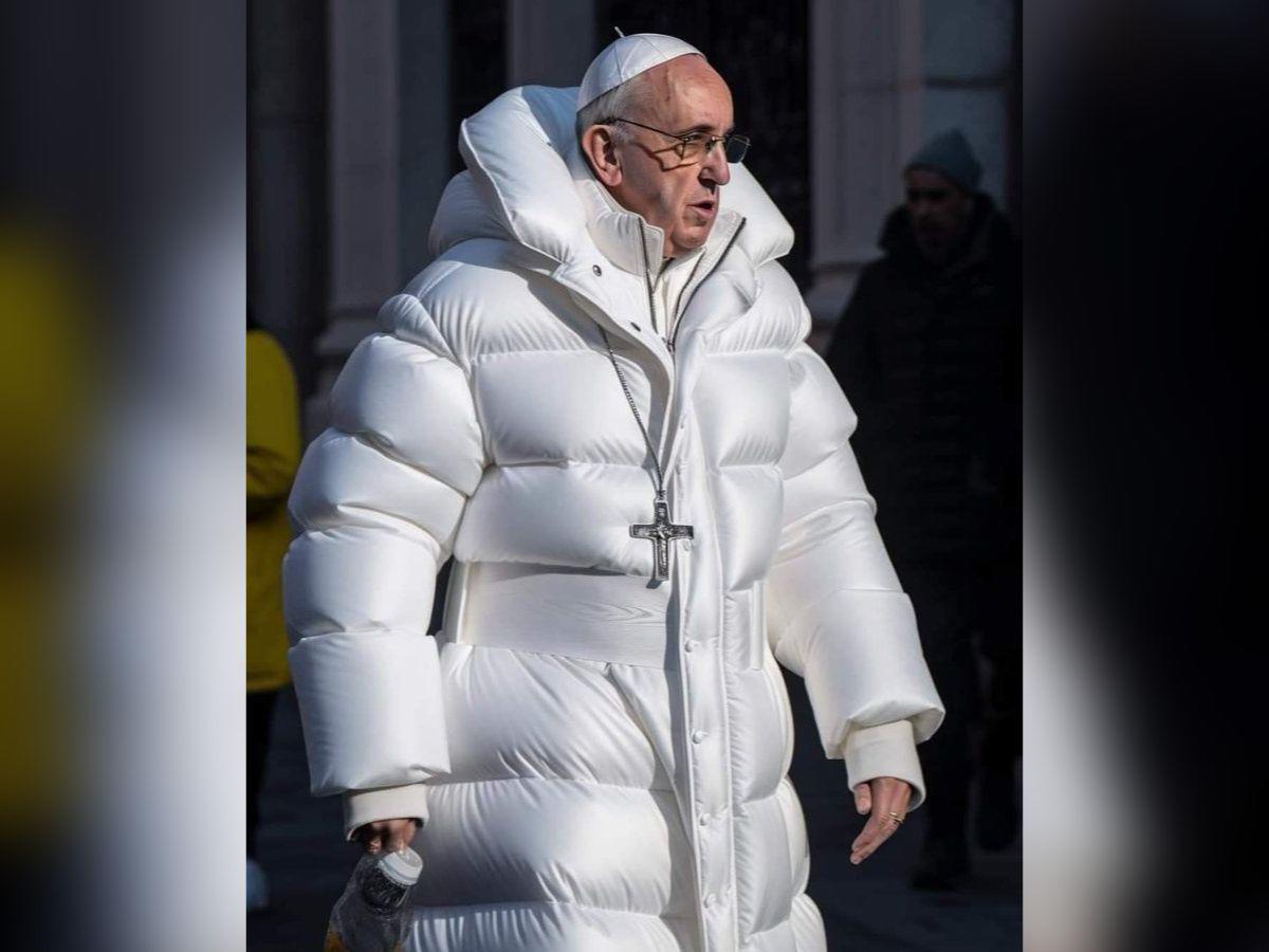 Foto viral del papa Francisco usando un abrigo blanco fue creada con IA