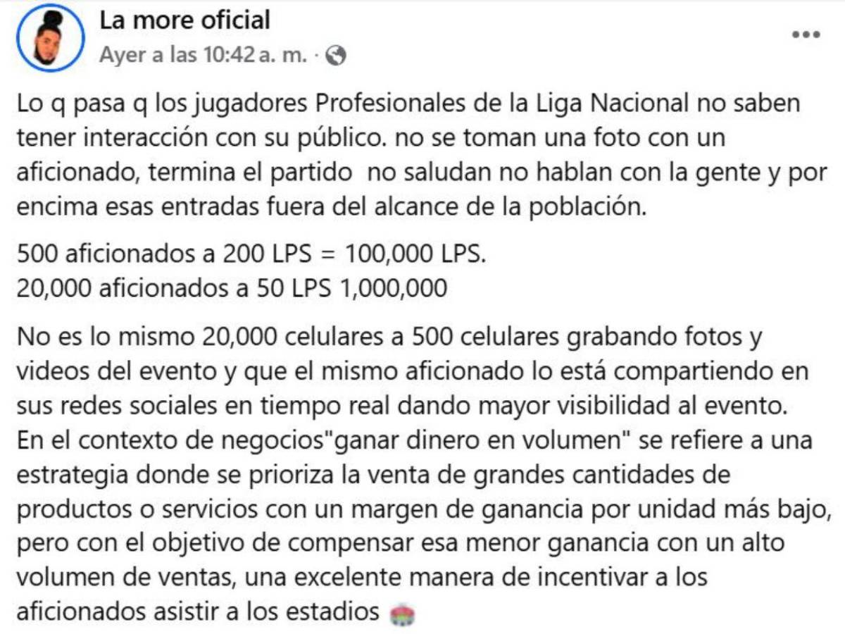 Tras juego de tiktokers, La More deja consejo para mejorar taquillas en Honduras