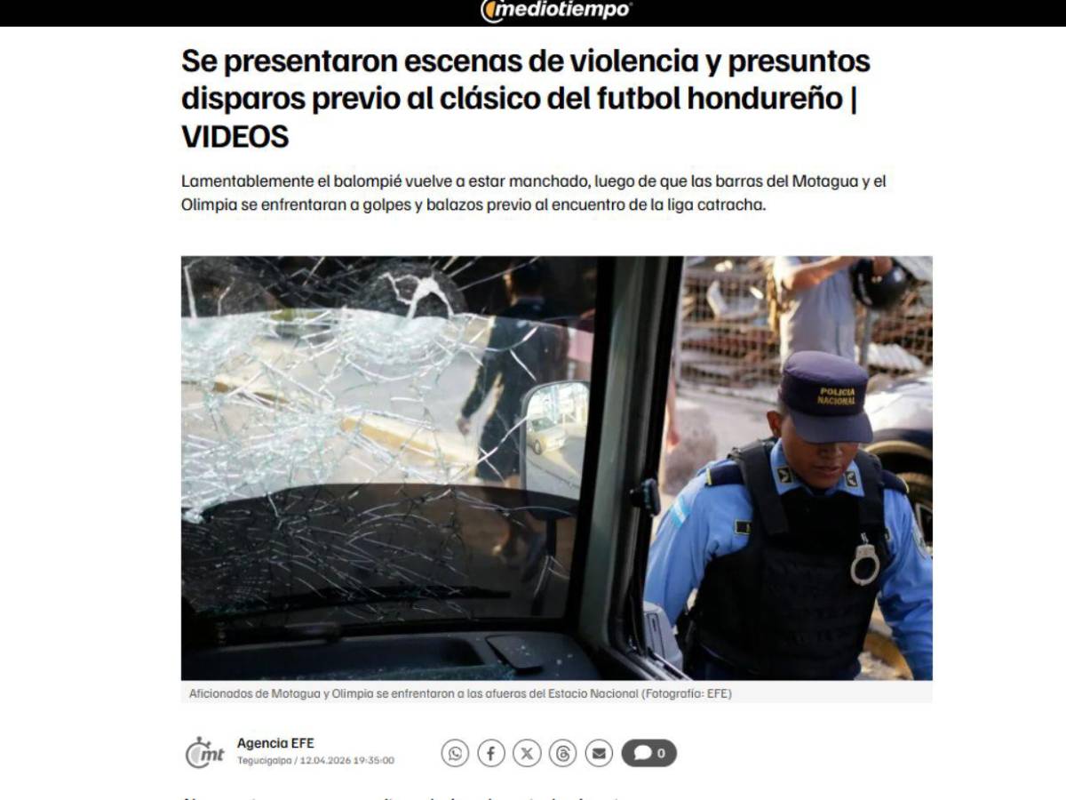 Hubo heridos y aún así se jugó: así informa el mundo sobre la violencia en el clásico