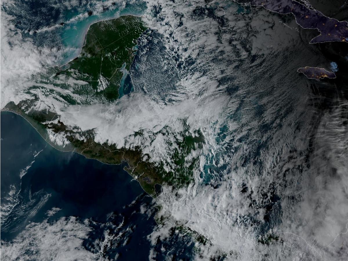 En mapa meteorológico: así se observa la masa de aire frío en Centroamérica