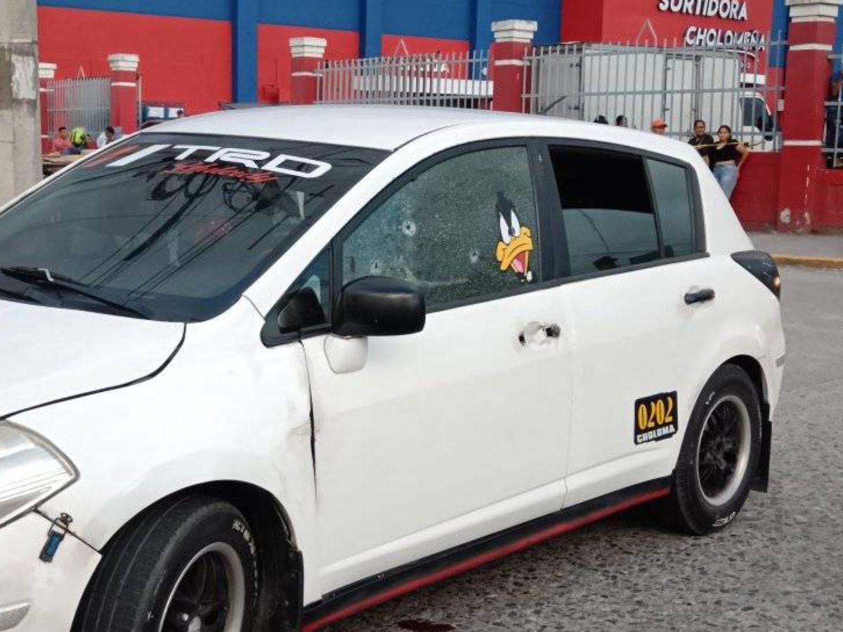 Recibió varios disparos: así quedó el carro de Grevil Castillo, taxista VIP asesinado en Choloma