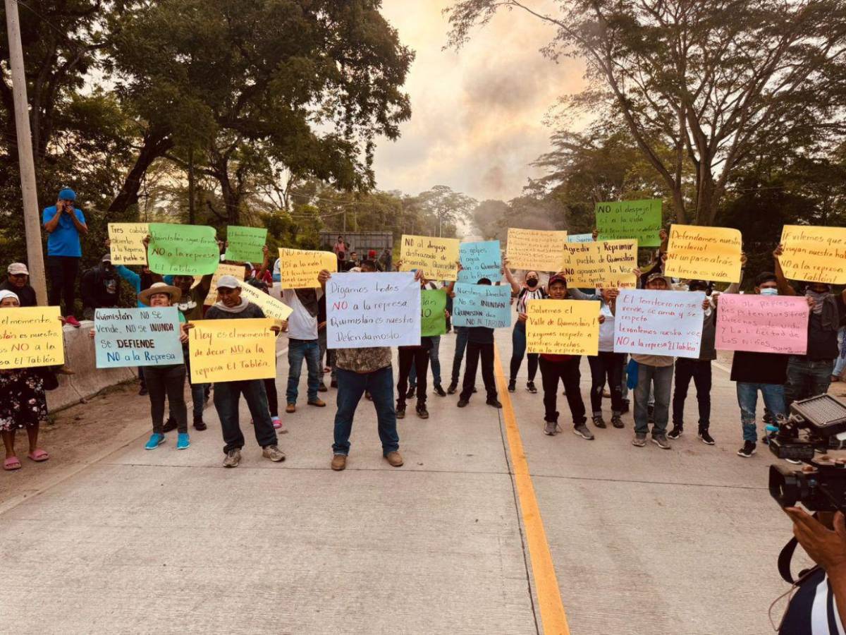 “Quimistán no se vende”: Continúan las protestas contra represa El Tablón