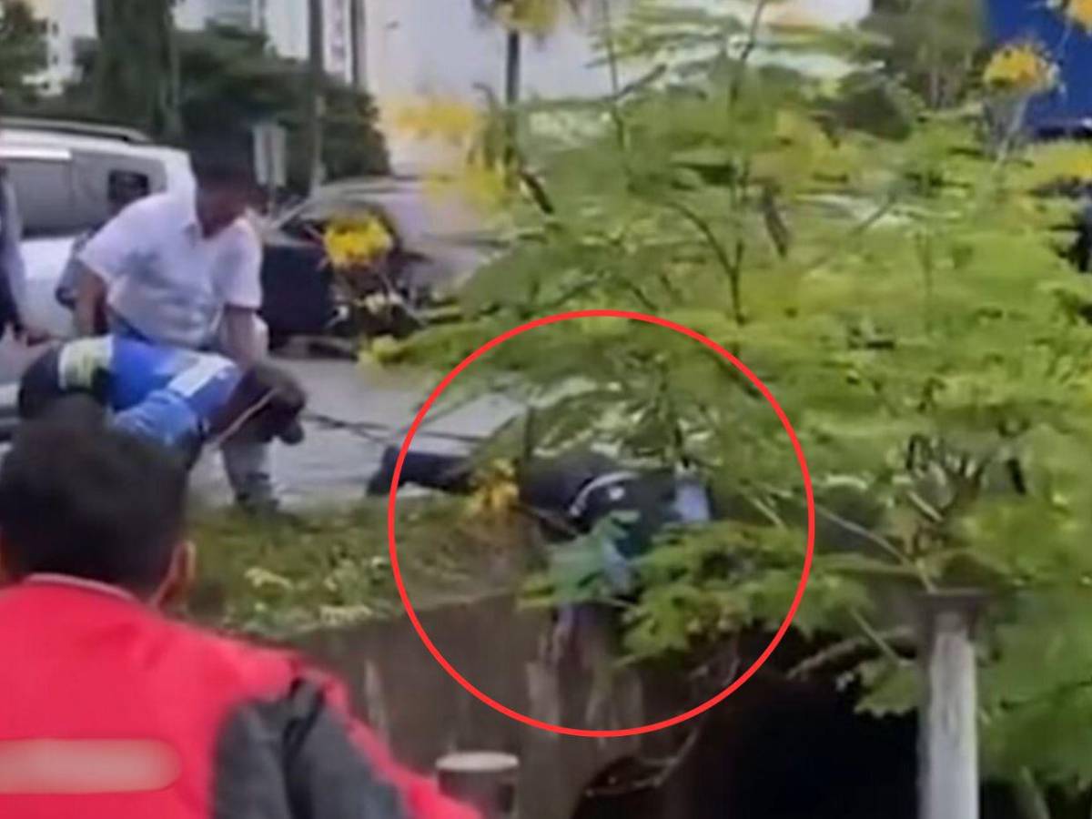 Cuadro a cuadro: captan momento donde inspector Kevin Pérez rescata al niño Miguel Umaña