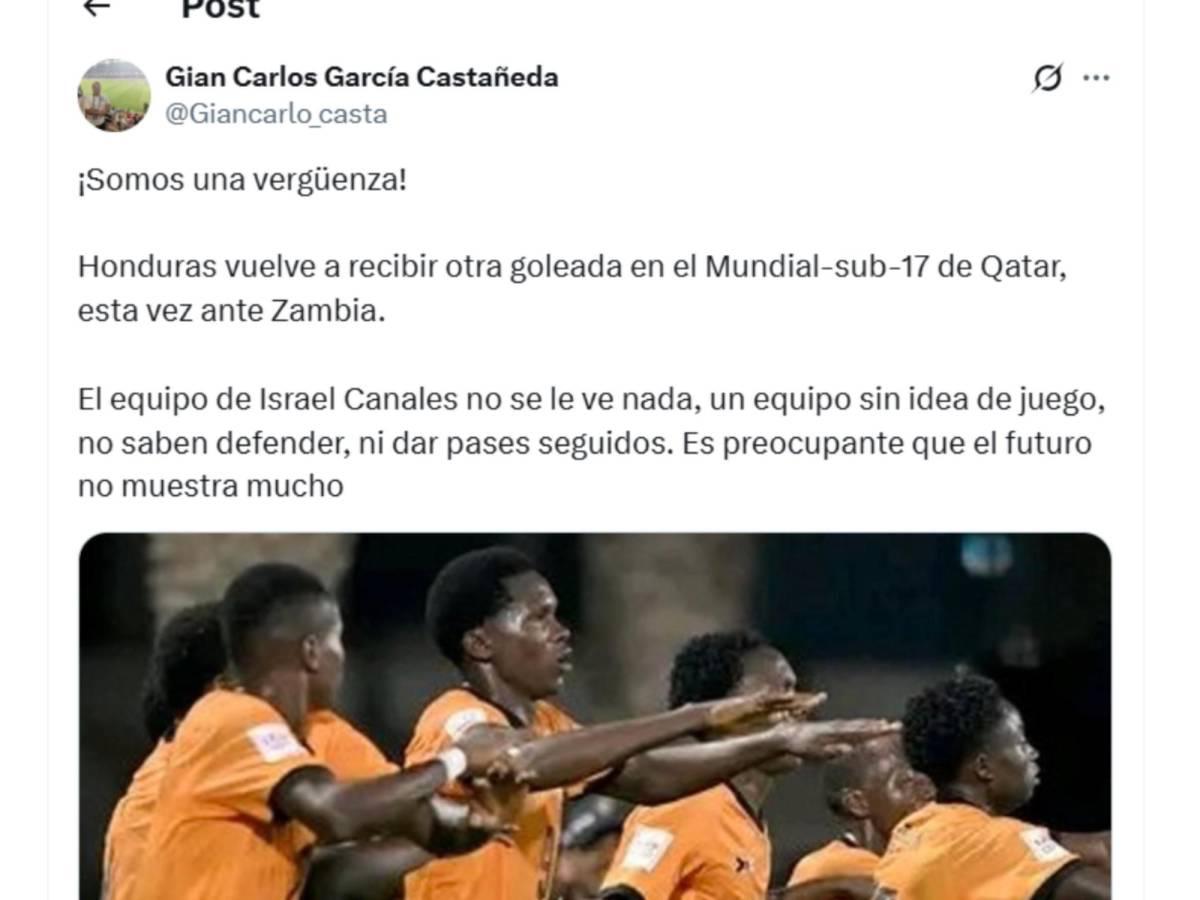 Indignación en medios catrachos por goleadas a Honduras en el Mundial Sub-17