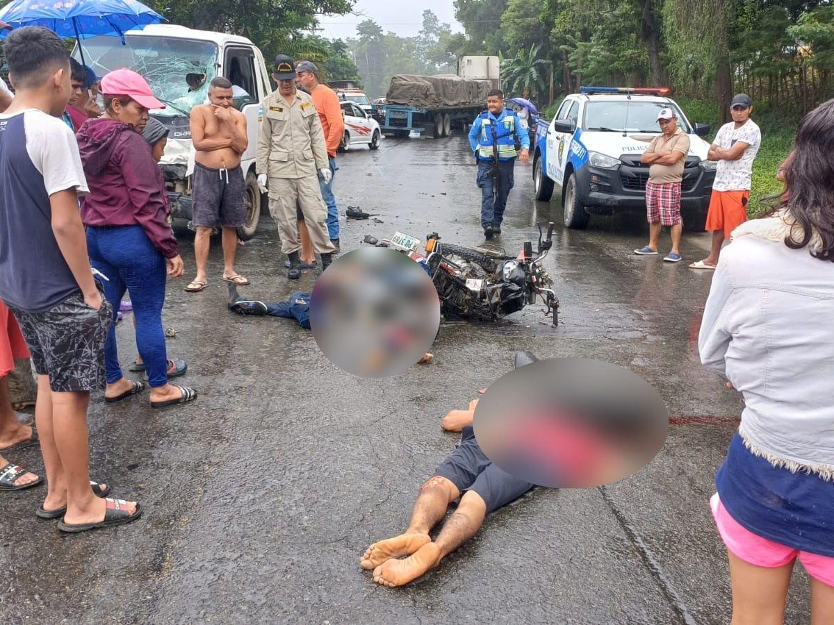 Dos personas muertas deja fatal accidente en Atlántida