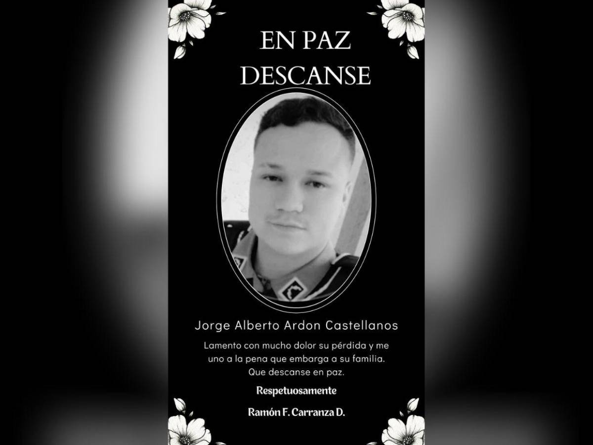 Jorge Ardón, policía de Catacamas que murió tras accidentarse en su carro