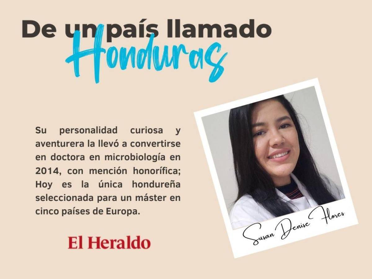 Susan Flores, la hondureña seleccionada entre cientos de aspirantes para cursar prestigioso máster en Europa