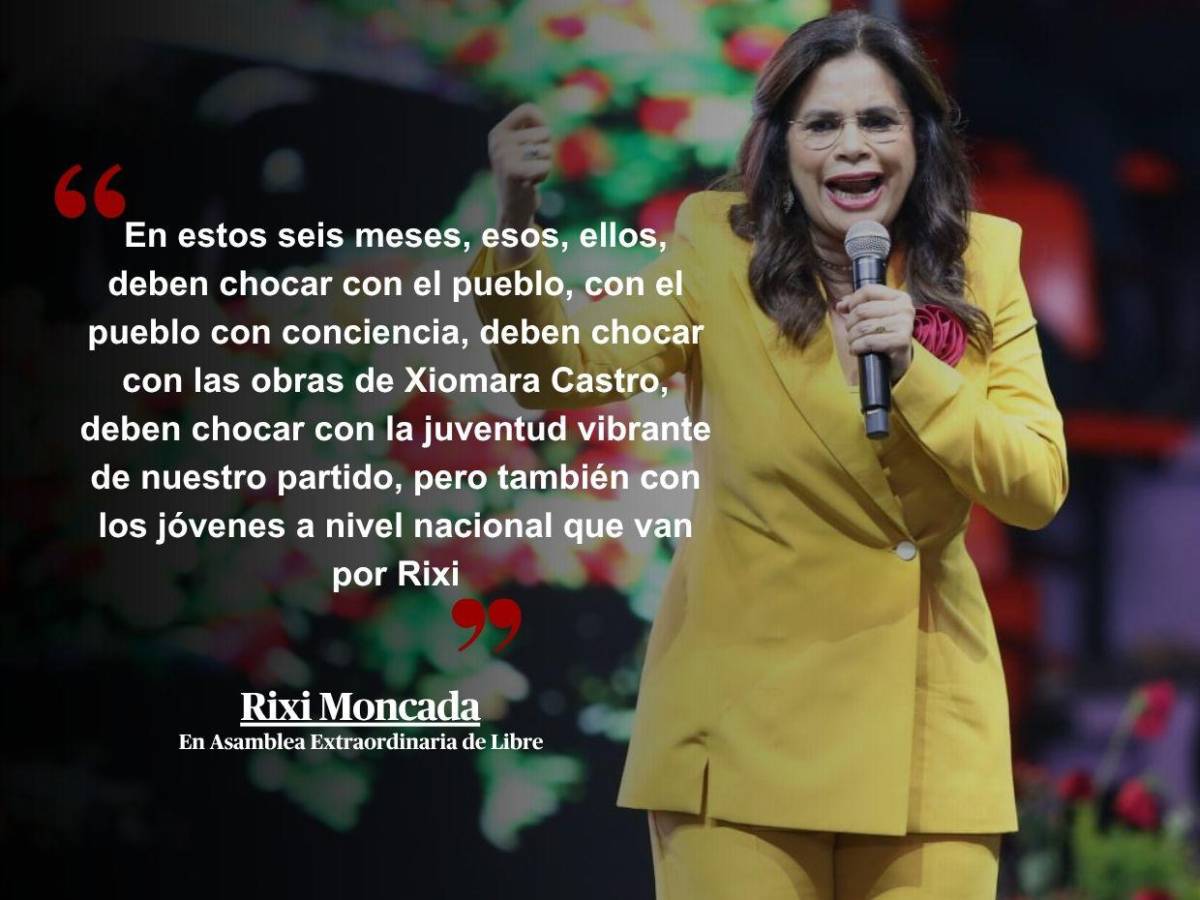 “Soy del pueblo, soy justicia”: 33 frases de Rixi Moncada en asamblea de Libre rumbo a las generales “Soy del pueblo, soy justicia”: 33 frases de Rixi Moncada en asamblea de Libre rumbo a las generales
