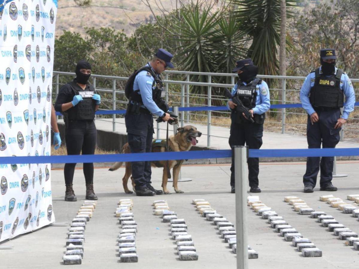 Llegan a la capital los 170 kilos de cocaína incautada en Choluteca
