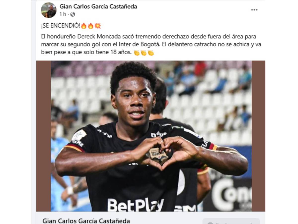 Dereck Moncada vuelve a anotar y esto dicen en Colombia y México sobre el hondureño