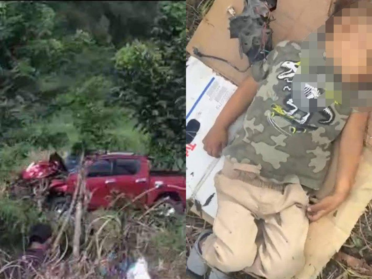 Un niño y dos adultos muertos deja accidente en Atlántida: las víctimas iban en motocicleta