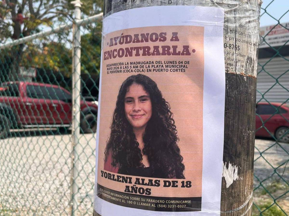 ¿Has visto a Yorleni Alas? Lo último que se sabe de su desaparición en Puerto Cortés
