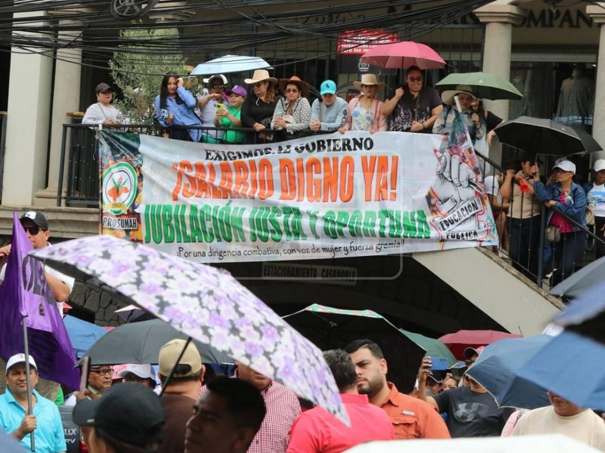 Si ya es ley, ¿Por qué no pagan?: el reclamo de docentes frente a Casa Presidencial