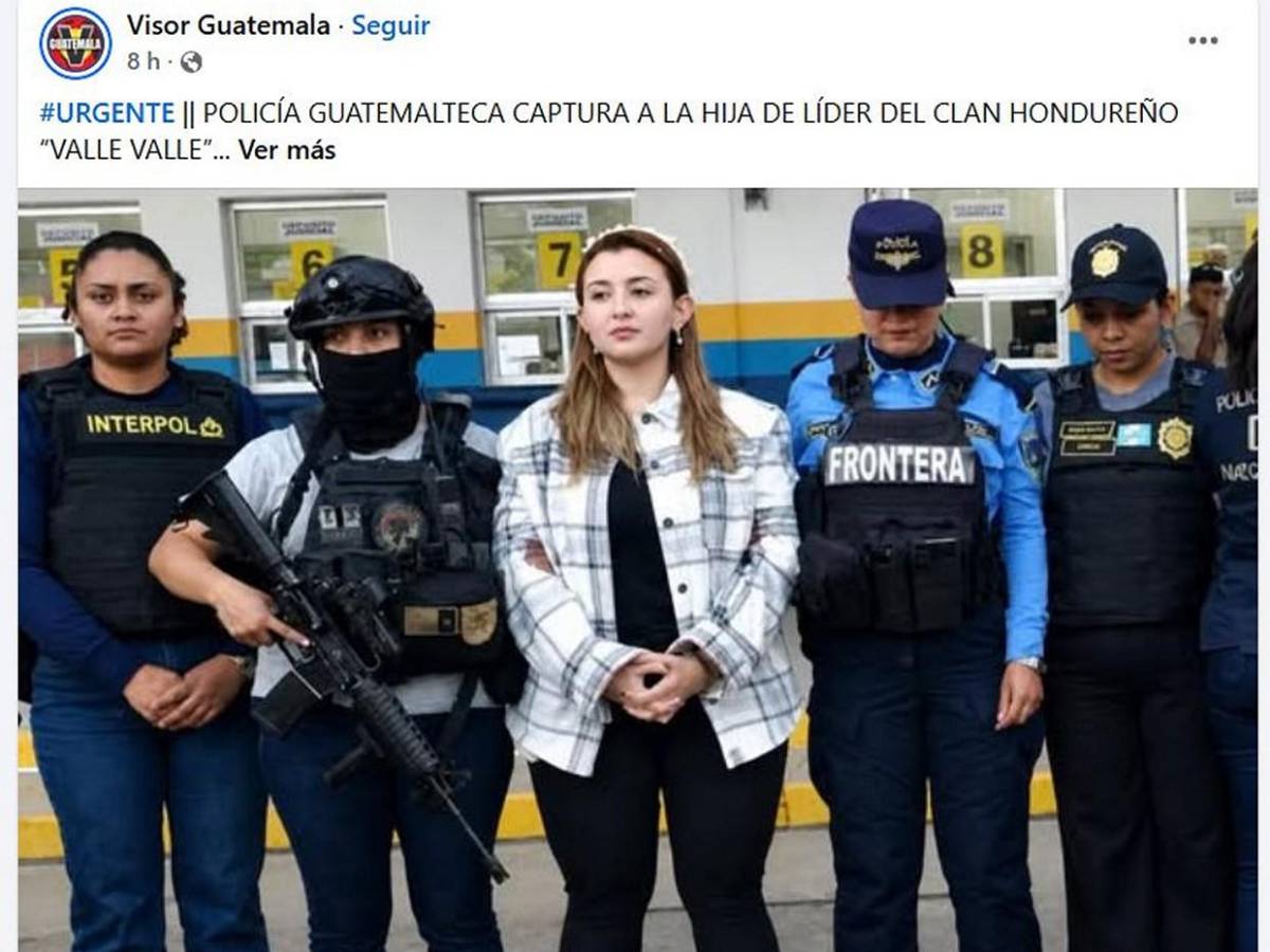 Expulsan a hondureña: Así informó Guatemala la captura de Yosary Valle cerca de la capital chapina