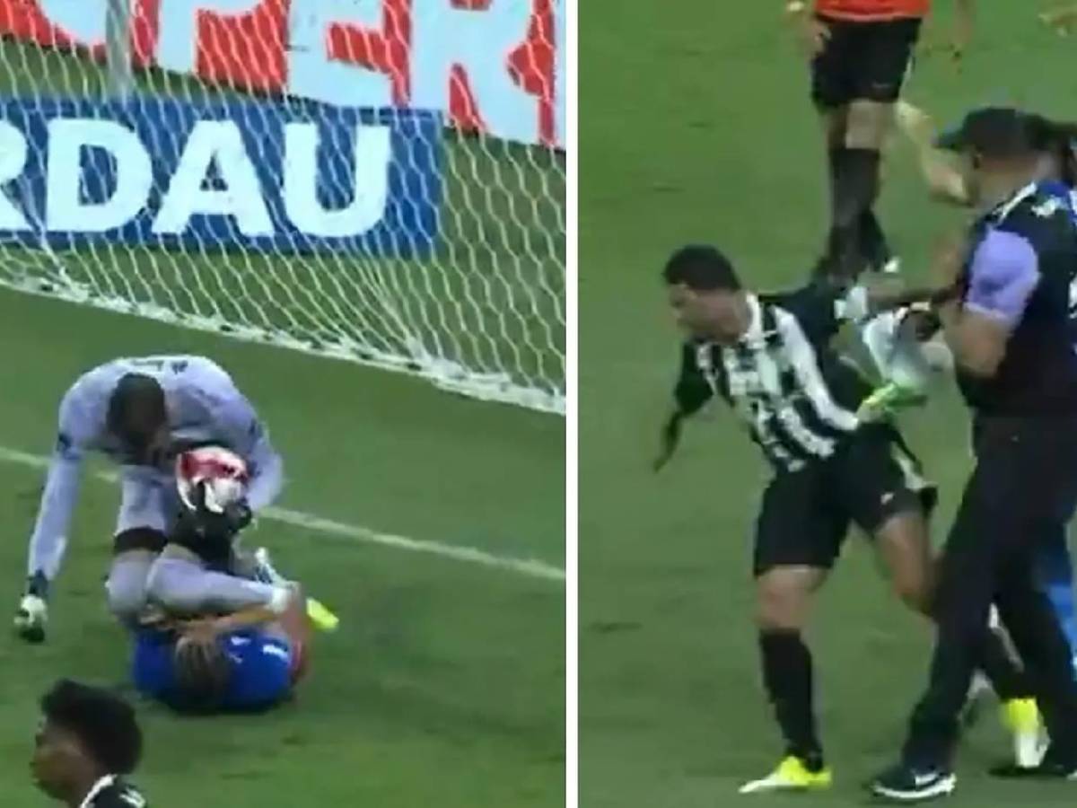 Batalla campal en partido de fútbol deja 23 expulsados: las impactantes imágenes de la pelea