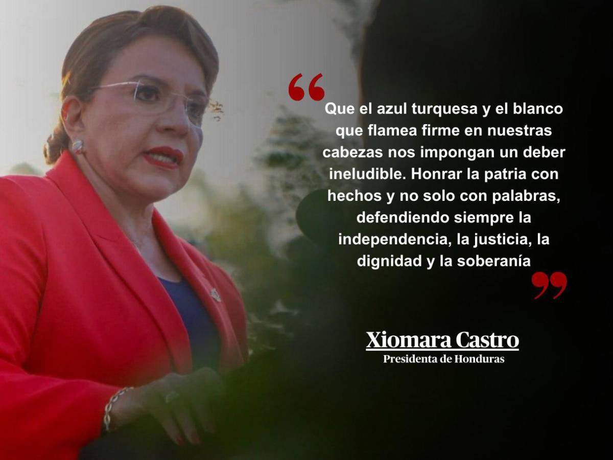 Frases de la presidenta Castro durante la inauguración del mes patrio en Honduras