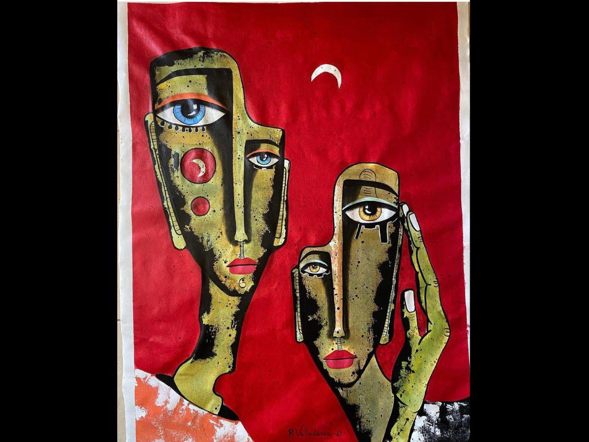 Pintor R. Valladares busca guardar memorias entre coloridos lienzos