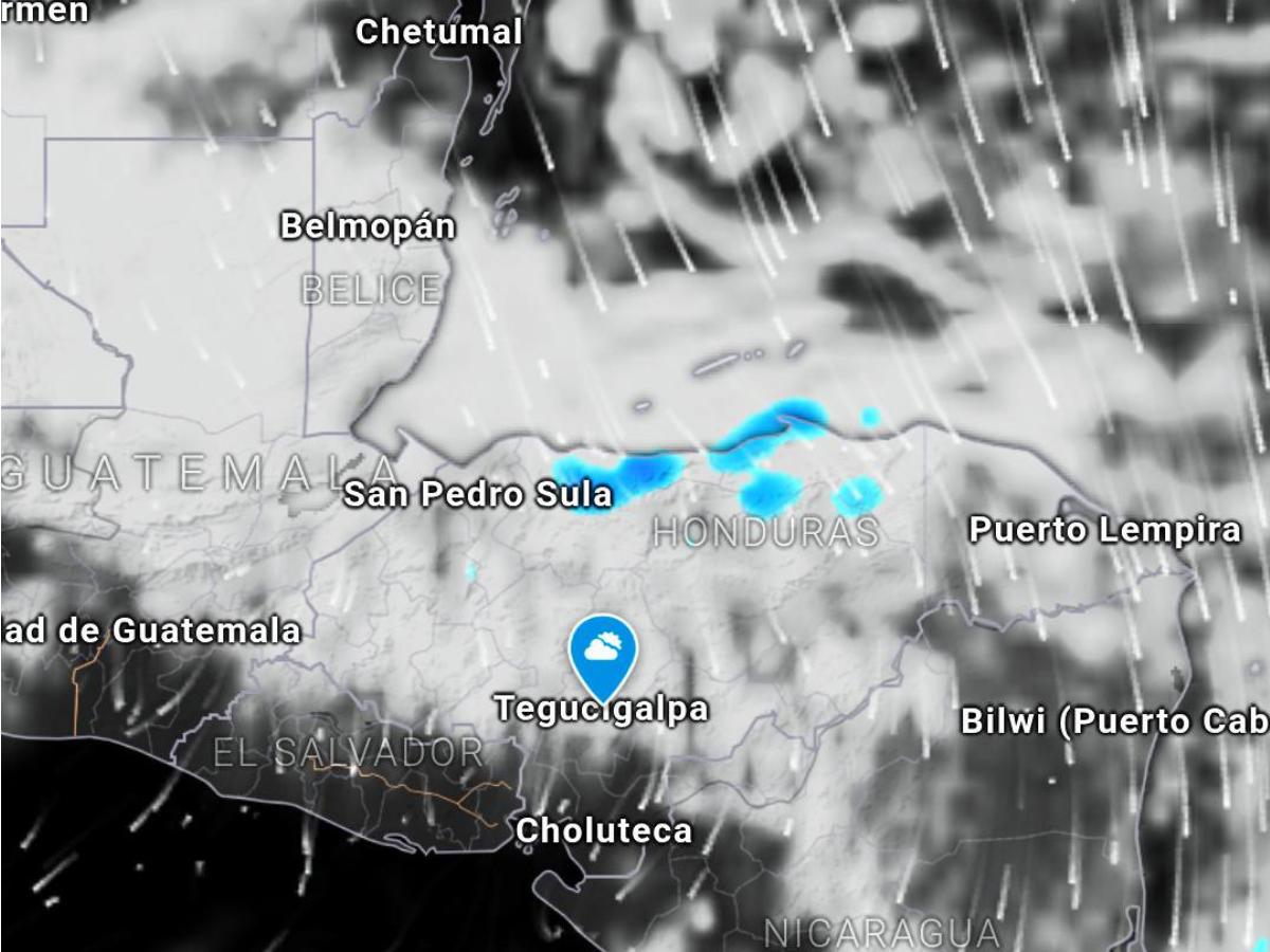 En mapa meteorológico: así se observa la masa de aire frío en Centroamérica