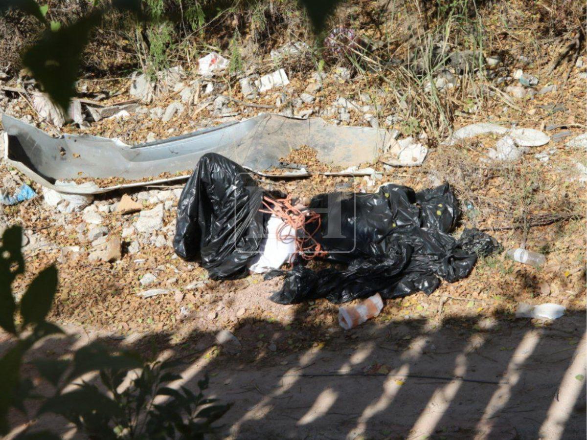 Con las manos amarradas y dentro de bolsas: así hallaron un cuerpo sin vida en Tegucigalpa