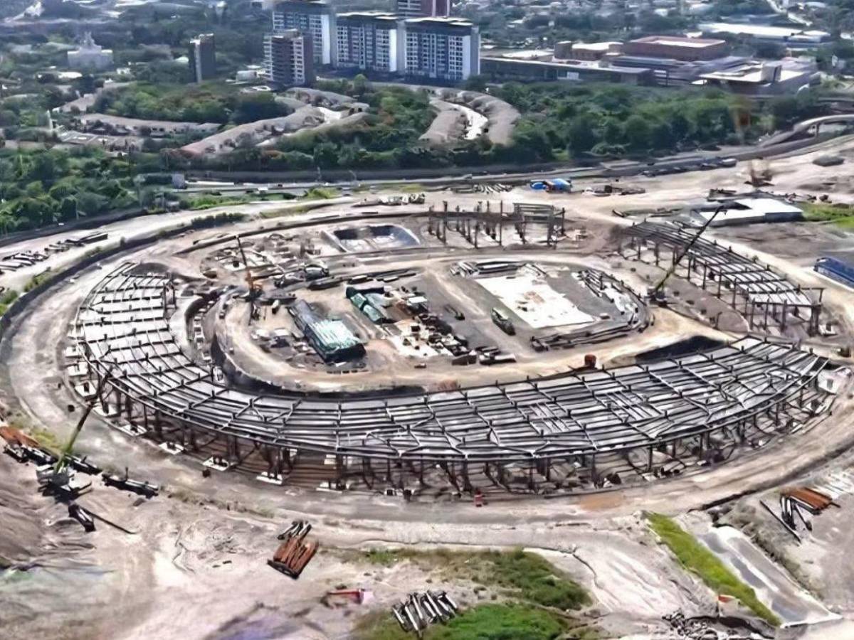 Así va la construcción del estadio más lujoso de Centroamérica en El Salvador