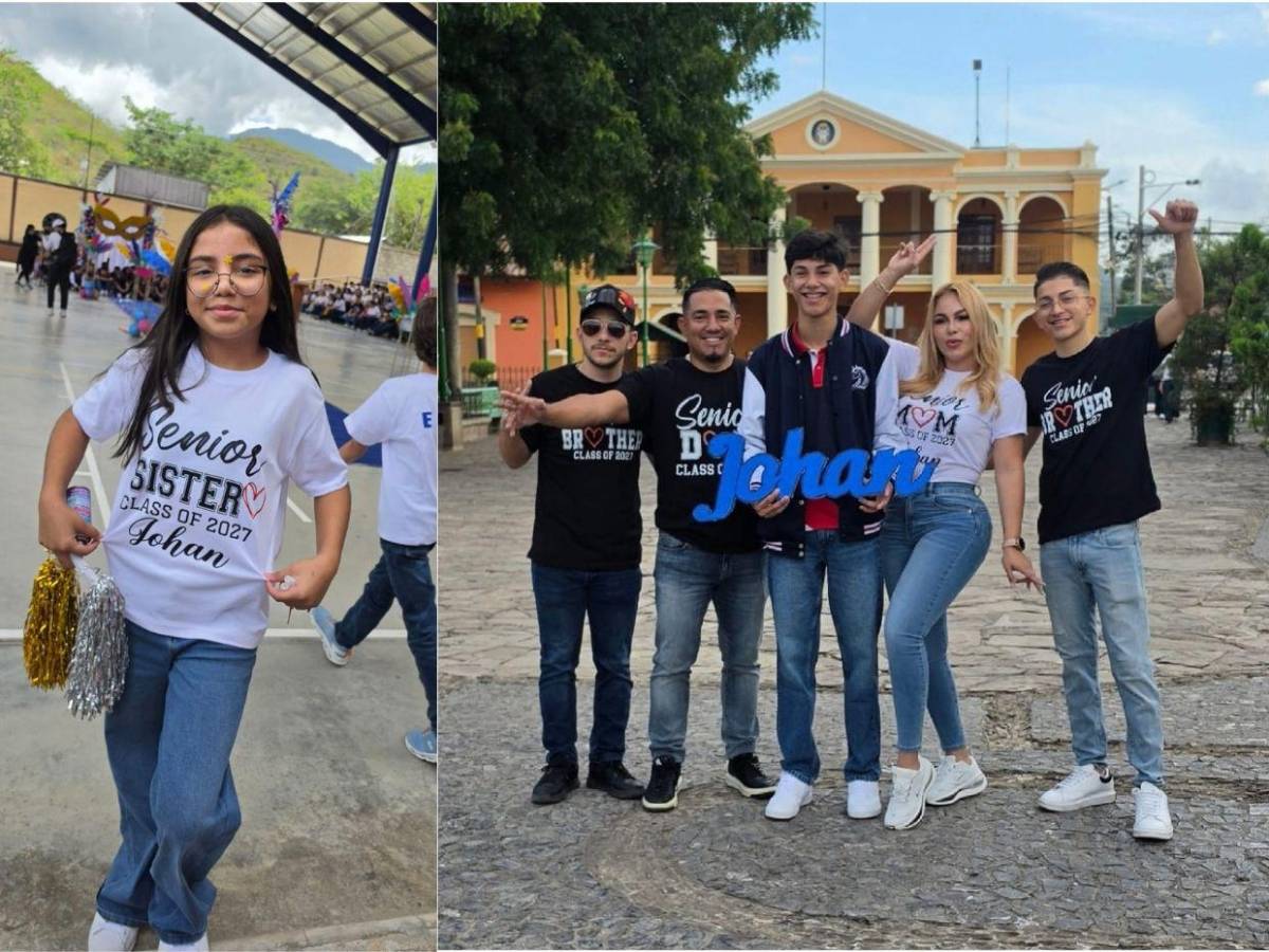 Al ritmo de carnaval, seniors de Escuela Bilingue Honduras hacen su entrada