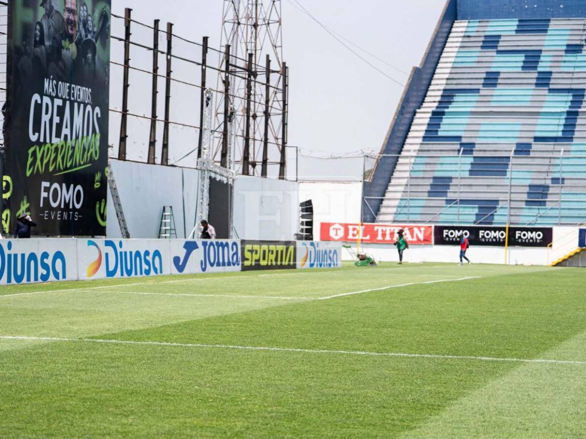 ¿Cómo quedó la grama? Pulen el estadio Morazán para la final entre Marathón y Motagua