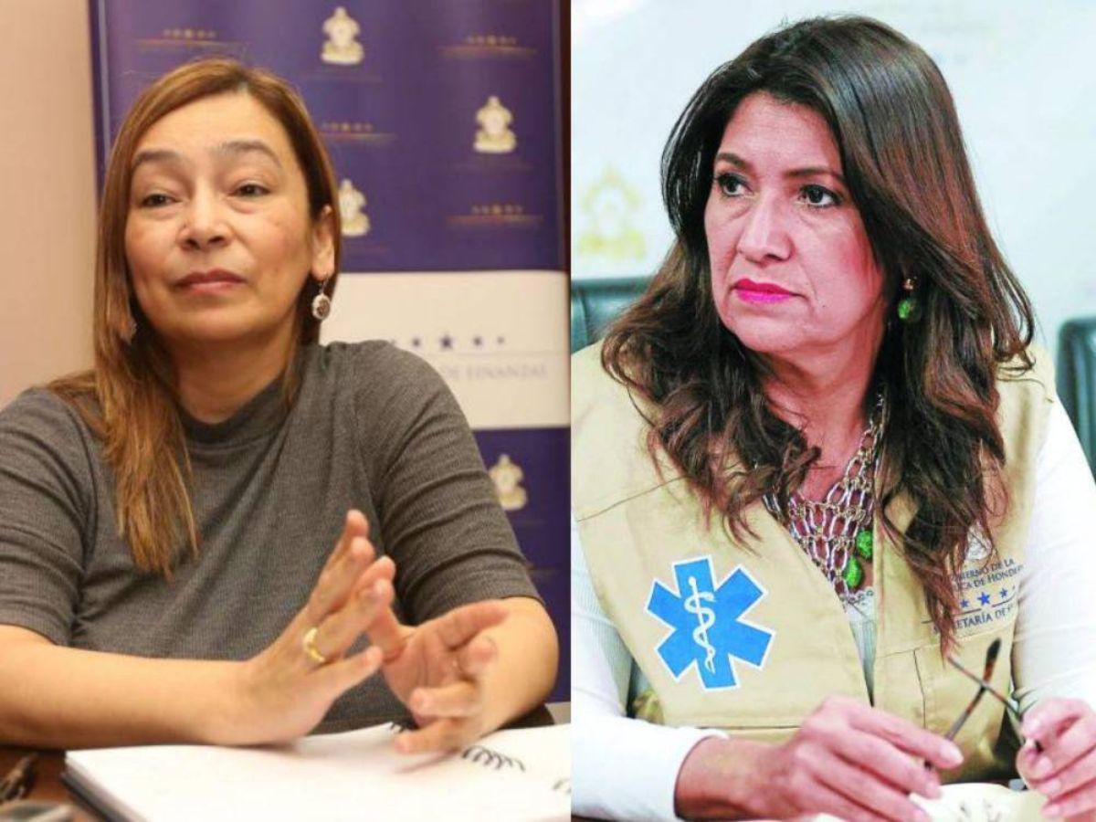 Foto de la exministra de Finanzas, Rocío Tabora y exministra de Salud, Alba Consuelo Flores.