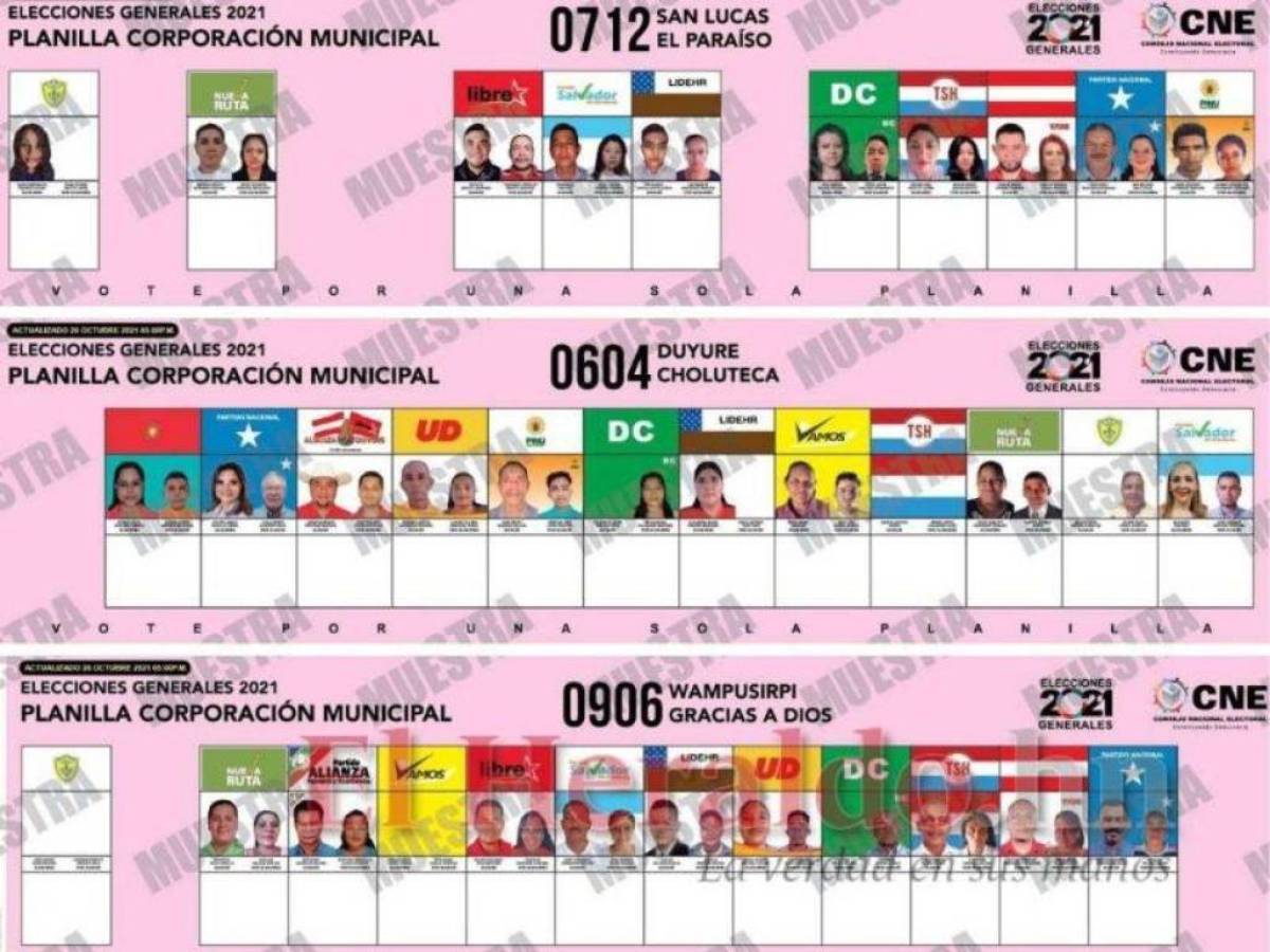 Papeletas de los municipios que volverán a la contiendan electoral.