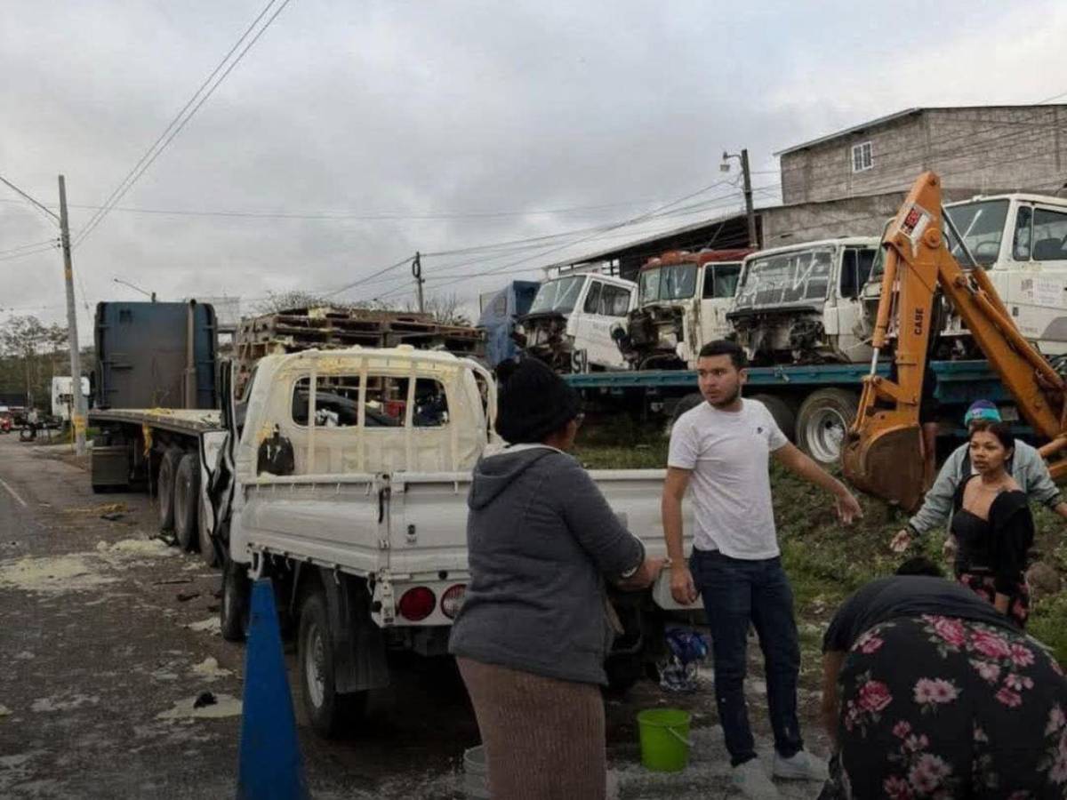 Muere conductor de camión tras fuerte colisión en carretera a Olancho