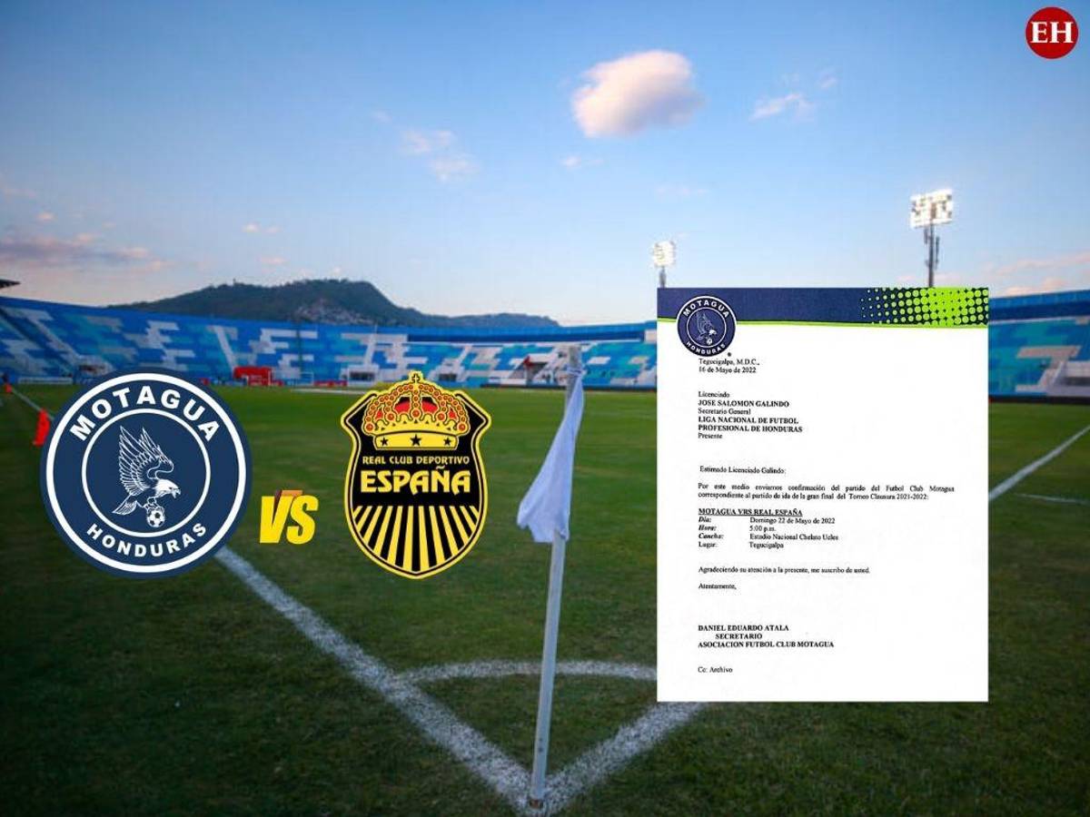 Fecha y hora: Motagua confirma la ida de la final ante Real España del torneo Clausura