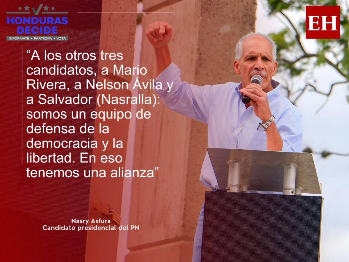 Si amenazan a mi equipo, me amenazan a mí: las frases de Nasry Asfura en movilización del PN