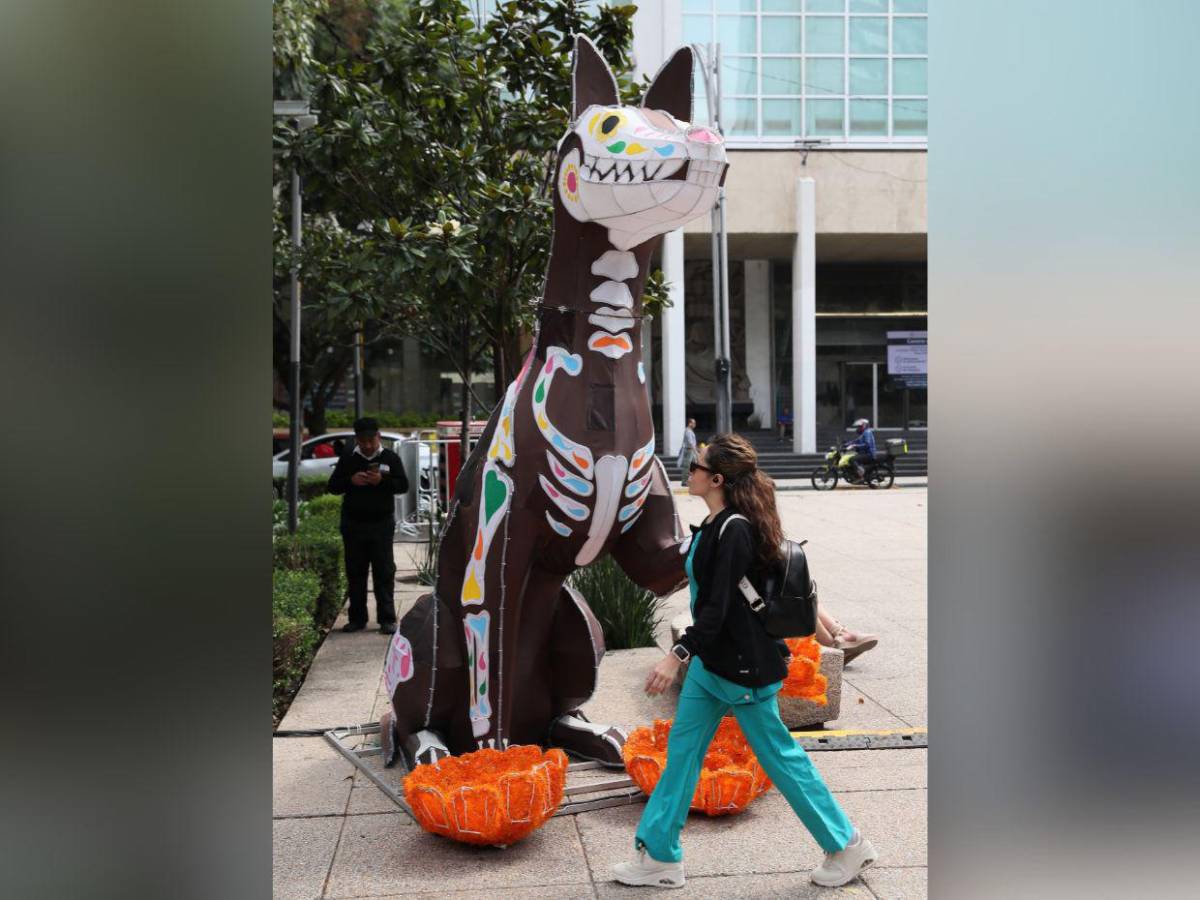 Gigantescas obras de arte llenan de vida Ciudad de México para el Día de Muertos